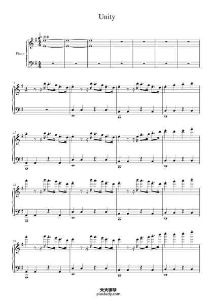 “Unity”钢琴谱-ARR By: Geometr858585-免费下载-天天钢琴