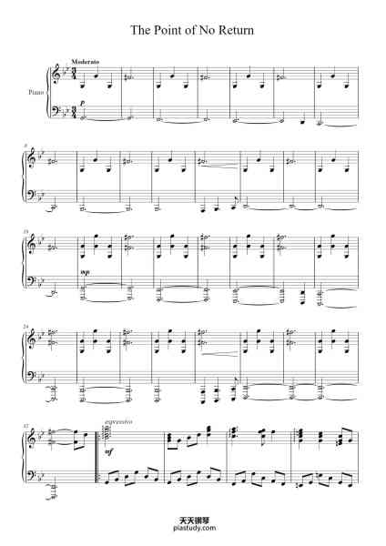 “The Point of No Return”钢琴谱-Lucas Legendre-免费下载-天天钢琴