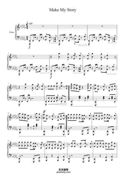 “Make My Story”钢琴谱-Composed by Wataru Katagiri-免费下载-天天钢琴