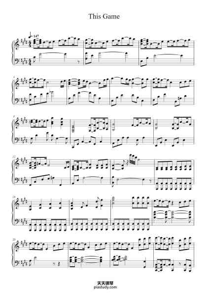 “This Game”钢琴谱-Konomi Suzuki-免费下载-天天钢琴
