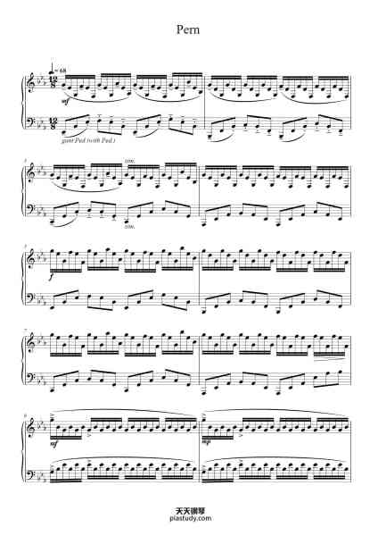 “Pern - Yann Tiersen (Piano Solo)”钢琴谱-Yann Tiersen-免费下载-天天钢琴