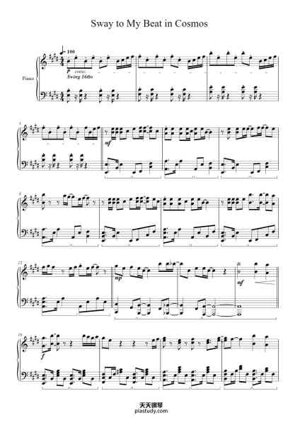 “Sway to My Beat in Cosmos”钢琴谱-Gunnd-免费下载-天天钢琴