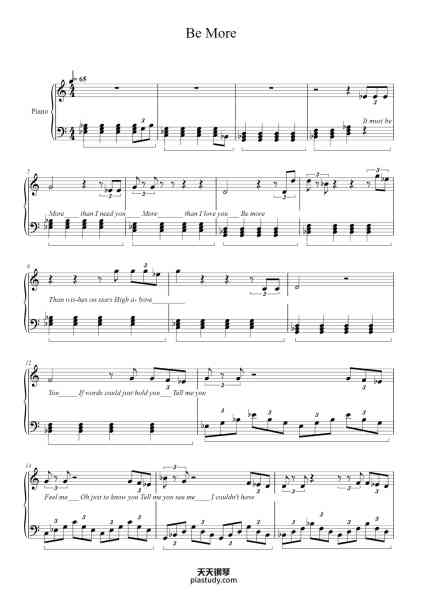 “Be More”钢琴谱-Stephen Sanchez (arr Charles FT)-免费下载-天天钢琴