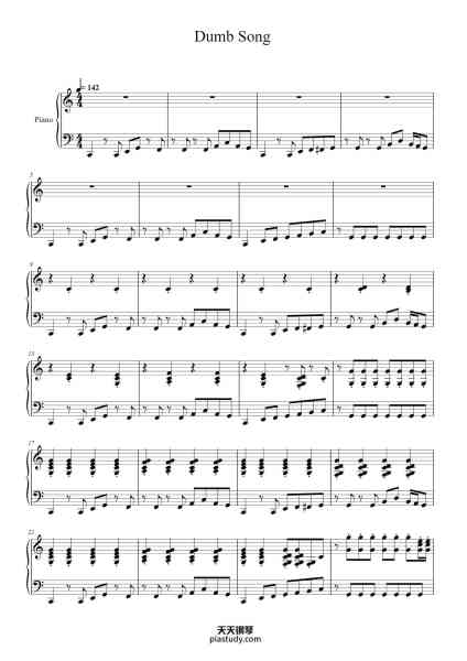 “Dumb Song”钢琴谱-Jon Schmidt-免费下载-天天钢琴