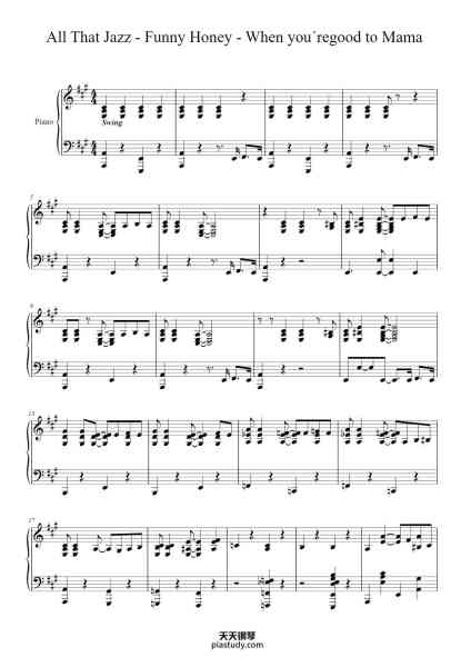 “Chicago The Musical”钢琴谱-Music by John Kander-免费下载-天天钢琴