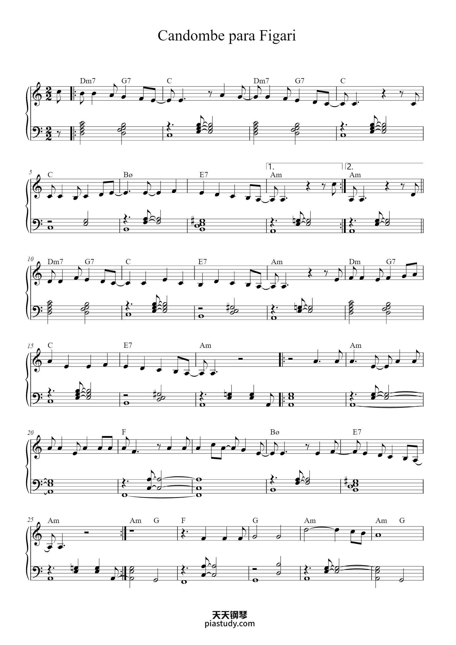 Candombe para Figari钢琴谱 - Rubén Rada - free piano sheet music ...
