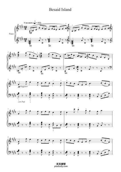 “Besaid Island (Final Fantasy X Piano Collection)”钢琴谱-Composed & Arranged by
Masashi Hamauzu-免费下载-天天钢琴