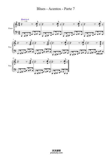 “Blues - Acentos - Parte 7”钢琴谱-Pocent-免费下载-天天钢琴