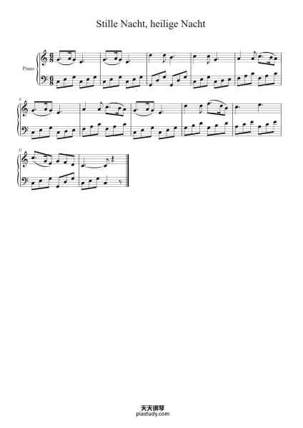“Stille Nacht, heilige Nacht”钢琴谱-Arr.: Jan -P. Schulz-免费下载-天天钢琴
