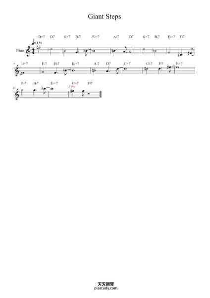 “Giant Steps”钢琴谱-John Coltrane-免费下载-天天钢琴