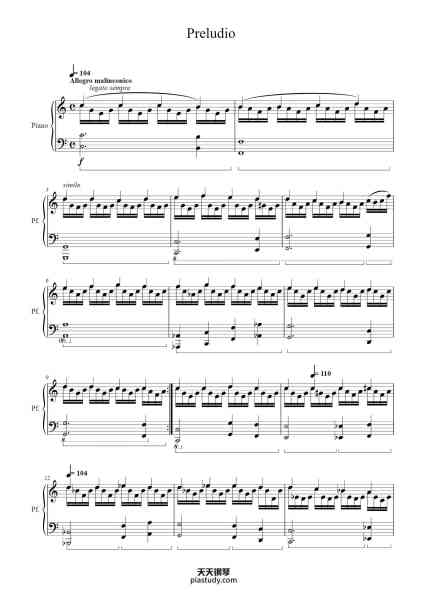 “Preludio”钢琴谱-Darcker Temboyd-免费下载-天天钢琴
