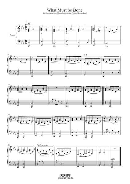 “What Must be Done”钢琴谱-Nick Cave and Warren Ellis-免费下载-天天钢琴