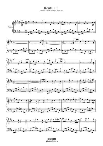 “Route 113”钢琴谱-Composed by: Go Ichinose-免费下载-天天钢琴