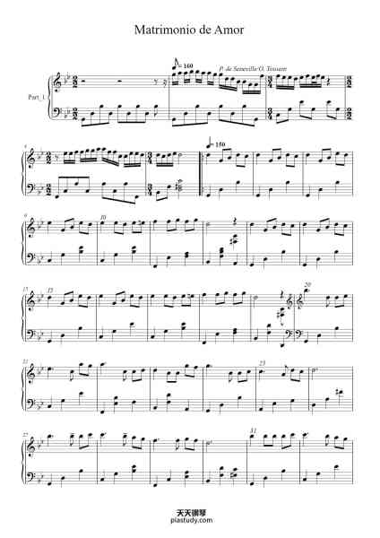 “Mariage d'Amour”钢琴谱-Arr: Luis Fernando Valle García-免费下载-天天钢琴