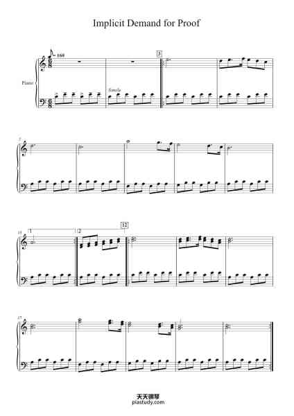 “Implicit Demand for Proof”钢琴谱-Tyler Joseph-免费下载-天天钢琴
