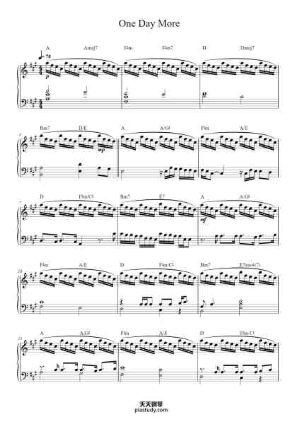 “One Day More”钢琴谱-Words by Alain Boublil, Herbert Kretzmer & Jean-Marc Natel
Music by Claude-Michel Schonberg-免费下载-天天钢琴