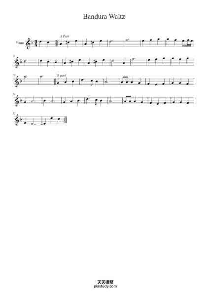 “Bandura Waltz”钢琴谱-Traditional-免费下载-天天钢琴
