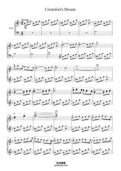 “Cristofori's Dream”钢琴谱-By  DAVID LANZ-免费下载-天天钢琴