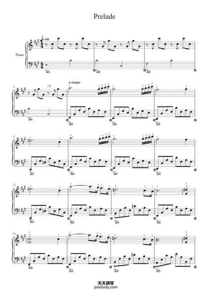 “Prelude”钢琴谱-Vangelis-免费下载-天天钢琴