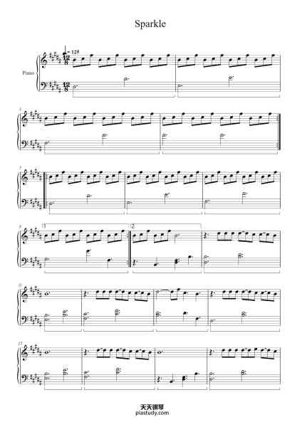 “Sparkle”钢琴谱-Sheet Music by Soul Kenji-免费下载-天天钢琴