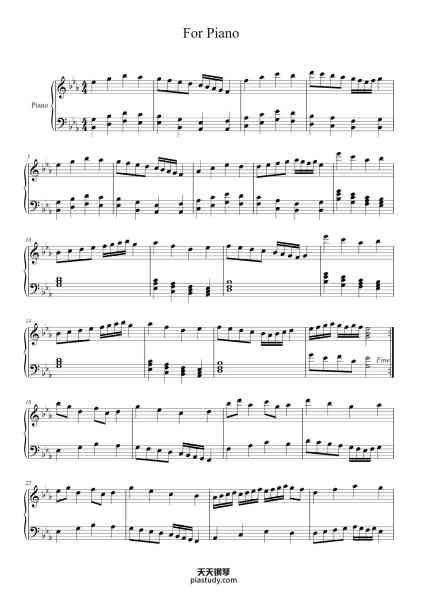 “For Piano 3-25-2024”钢琴谱-HBosler-免费下载-天天钢琴