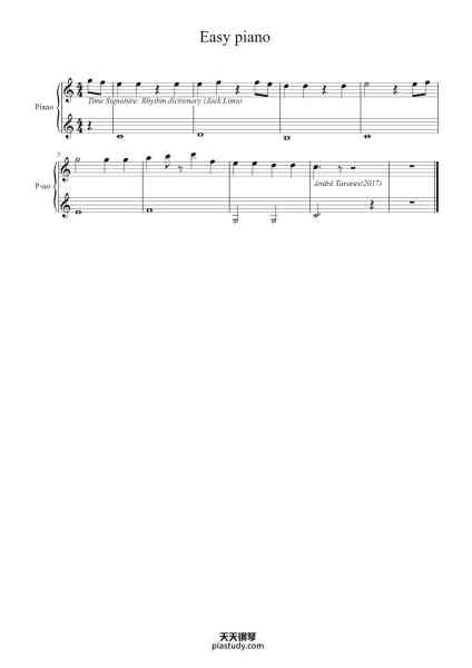 “Easy piano”钢琴谱-Piano Magic-免费下载-天天钢琴