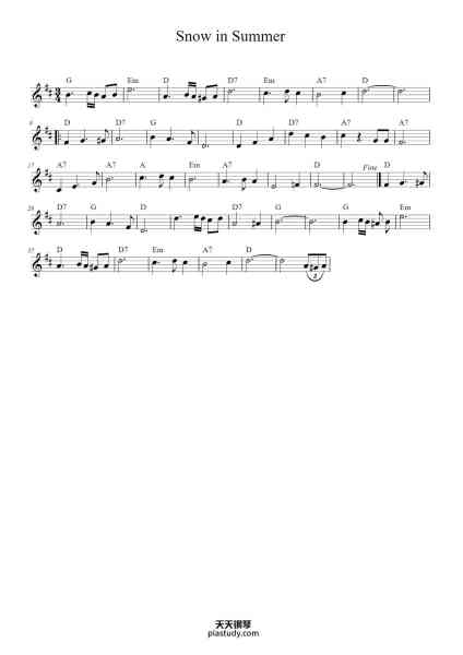 “Snow in Summer”钢琴谱-Joe Buchanan's Scottish Tome - Page 589.0-免费下载-天天钢琴