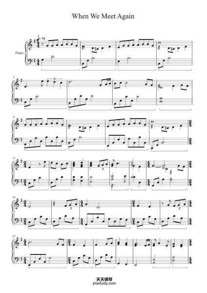 “When We Meet Again”钢琴谱-Isaac Marquez Huerta-免费下载-天天钢琴