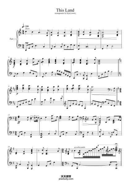 “This Land”钢琴谱-Hans Zimmer-免费下载-天天钢琴