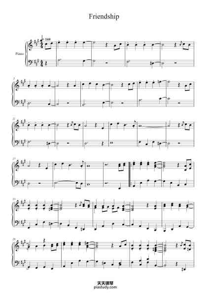 “Friendship”钢琴谱-Composed by Toby Fox Arranged by Saftur-免费下载-天天钢琴