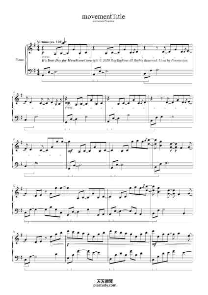 “It's Your Day”钢琴谱-Yiruma-免费下载-天天钢琴