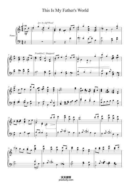 “This Is My Father's World”钢琴谱-Franklin L. Sheppard-免费下载-天天钢琴