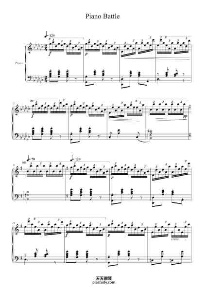 “Piano Battle”钢琴谱-Paul Cibis-免费下载-天天钢琴