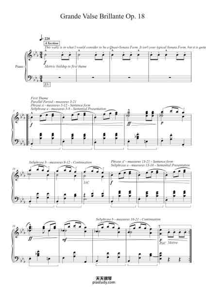 “Grande Valse Brillante, Op. 18”钢琴谱-Frederick Chopin-免费下载-天天钢琴