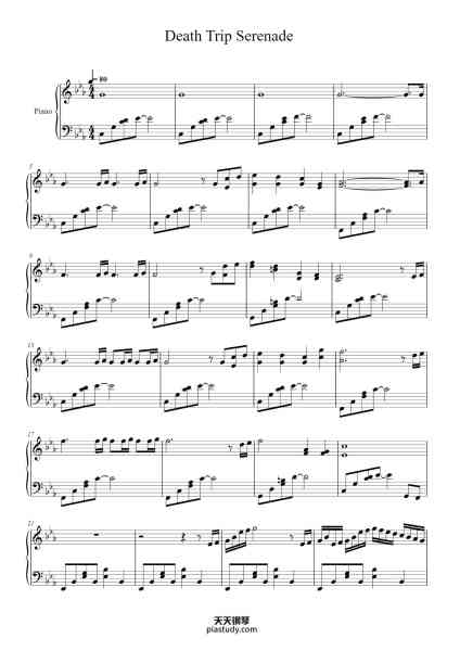 “Death Trip Serenade/String Nocturne”钢琴谱-Seiji Yokoyama-免费下载-天天钢琴