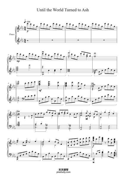 “Until the World Turned to Ash”钢琴谱-Composed by:
Kentaro Ishii
Yoshiaki Fujisawa
Tatsuya Kato
arr. Caliko-免费下载-天天钢琴