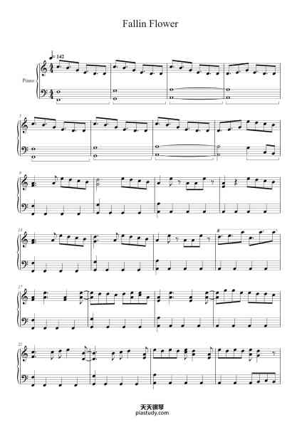 “Fallin Flower”钢琴谱-Rusper Matlind-免费下载-天天钢琴