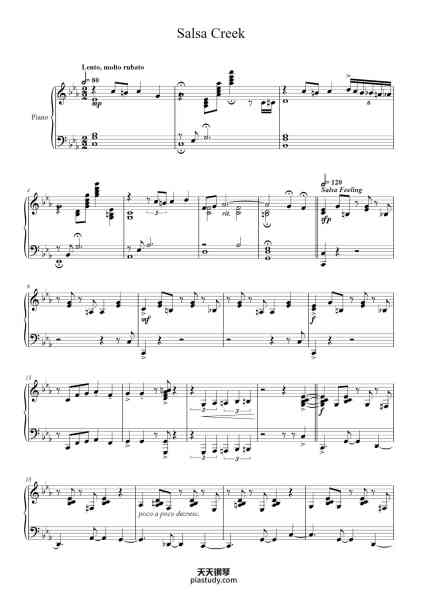“Salsa Creek”钢琴谱-Michael Schütz 2008-免费下载-天天钢琴