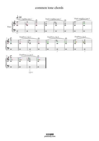 “common tone chords”钢琴谱-openmusictheory-免费下载-天天钢琴