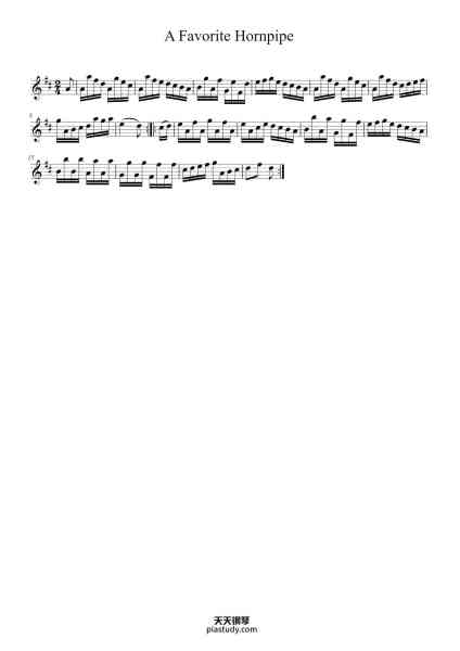 “A Favorite Hornpipe”钢琴谱--免费下载-天天钢琴