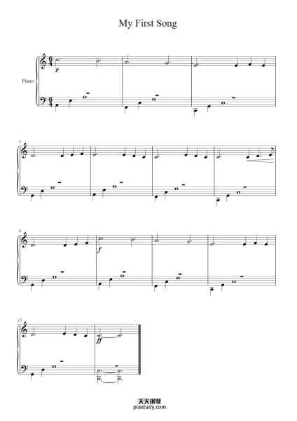 “My First Song”钢琴谱-Tweba Senoi-免费下载-天天钢琴