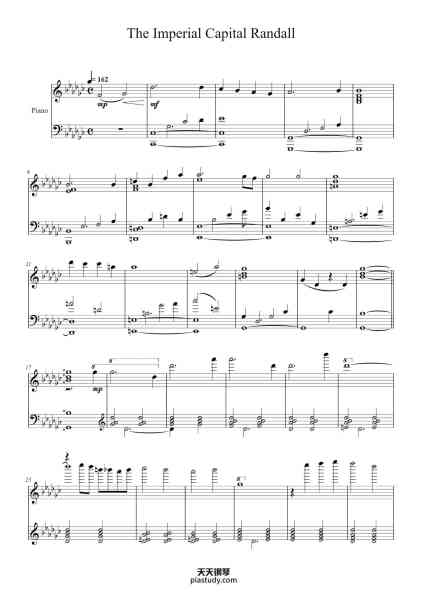 “The Imperial Capital Randall (Piano Arrangement)”钢琴谱-Hodgtine Doyyet-免费下载-天天钢琴