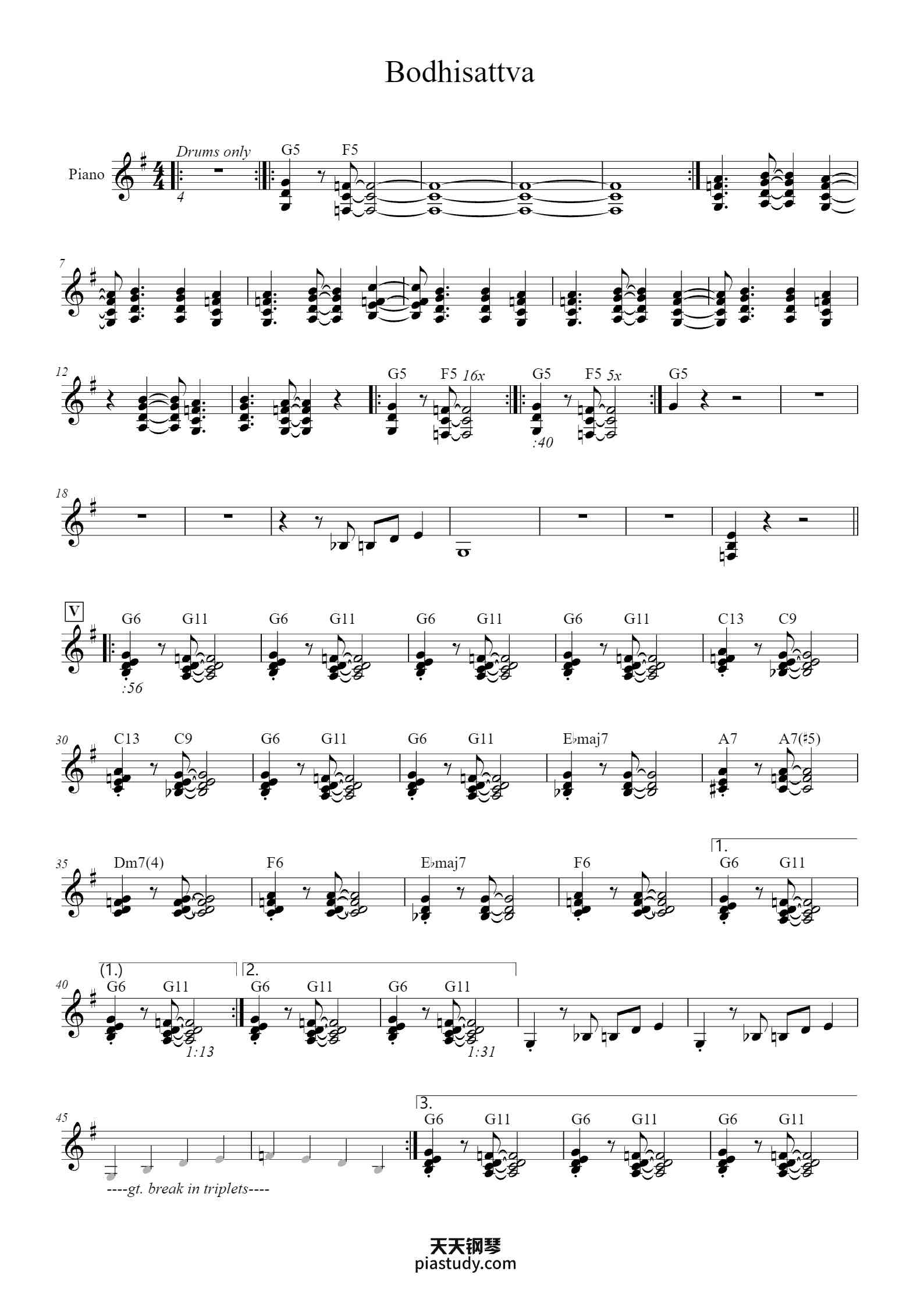 'Bodhisattva' - Piano Sheet Music By Steely Dan | TOPiano