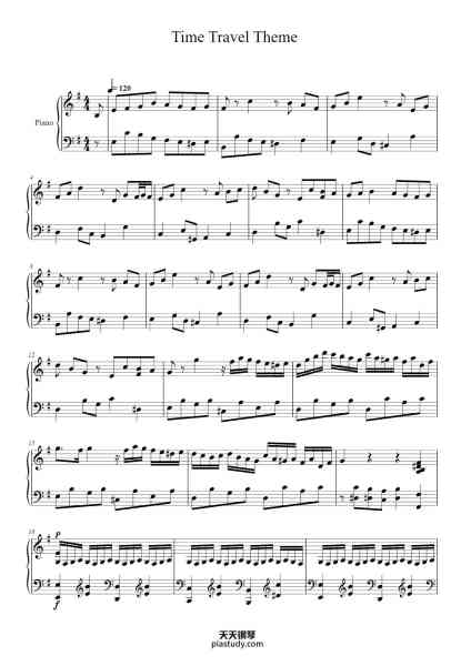 “Time Travel Theme”钢琴谱-Jay Chou-免费下载-天天钢琴