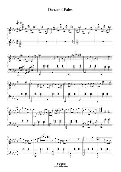 “Dance of Pales”钢琴谱-Composer : Michiru Yamane-免费下载-天天钢琴