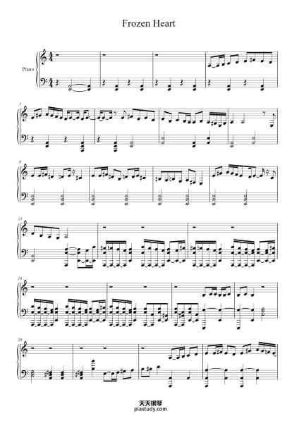 “Frozen Heart”钢琴谱-Evan Templin-免费下载-天天钢琴