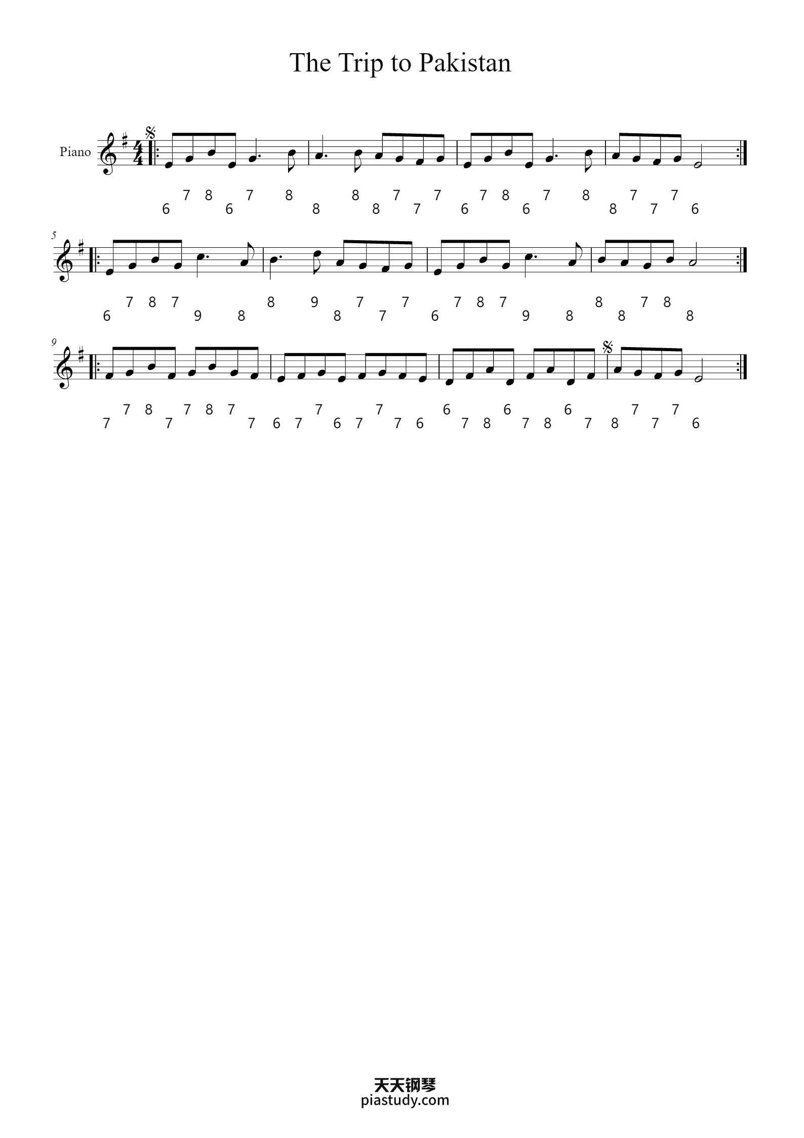 The Trip To Pakistan Piano Sheet Music By Xxx TOPiano the-trip-to-pakistan-piano-sheet-music-by-xxx-topiano