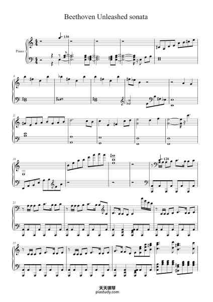 “Piano Sonata No. 8 in C Minor, Op. 13 "Pathétique": III. Rondo: Allegro”钢琴谱-Ludwig van Beethoven-免费下载-天天钢琴