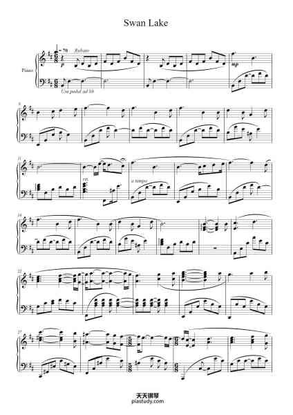 “Swan Lake”钢琴谱-Composed by         
Pyotr Ilyich Tchaikovsky-免费下载-天天钢琴