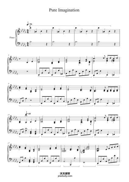 “Pure Imagination”钢琴谱-Lyndrich Ranlouis-免费下载-天天钢琴